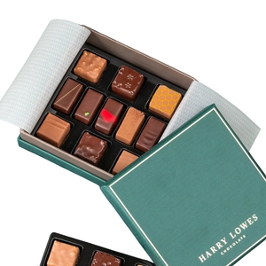 Scatola Quadrata Fai-da-Te per Capodanno, Colore Smeraldo, Carta Texturizzata, Confezione Regalo Vuota per Cioccolatini e Trufte, per Cioccolatieri - Product Image 3