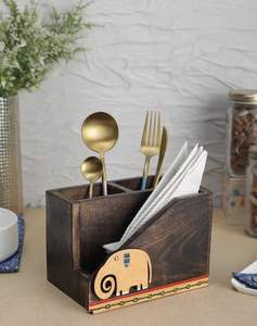 Soporte de Pared para Cucharas con Forma de Cuerno, Estilo Animal, Hecho a Mano, Acabado Rústico Natural, Decoración de Cocina Única - Product Image 2