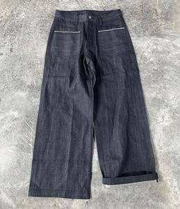 Jeans baggy décontractés lourds en coton de qualité supérieure pantalon baggy ample à la cheville de fabricant personnalisé vintage - Product Image 2