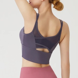 Sujetador deportivo para mujer Gimnasio Malla a prueba de golpes Sujetador deportivo de secado rápido Correr Fitness Yoga Mujeres Entrenamiento Ropa interior deportiva - Product Image 1