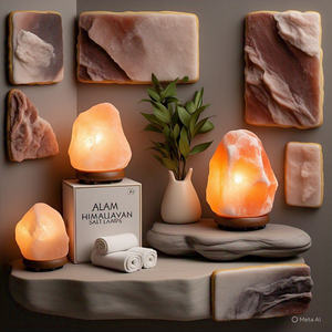 โคมไฟเกลือหิมาลายันธรรมชาติติดบรรจุภัณฑ์แบบกำหนดเอง1-2kgs ดอกไม้กางเขนฮวงจุ้ยของตกแต่งบ้านรูปสัตว์และคู่รัก - Product Image 4