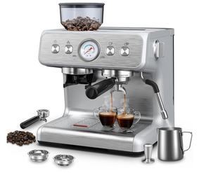 Cafetera Espresso Profesional de 15 Bares con Molinillo Incorporado, Espumador de Leche y Varilla de Vapor, Tanque de Agua Extraíble, una Herramienta Conveniente - Product Image 1