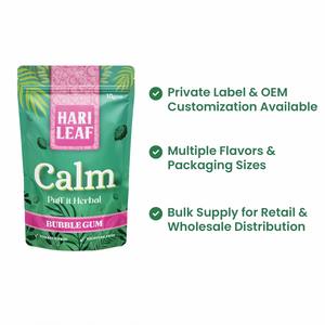 Mélange apaisant Hari Leaf Bubblegum, mélange à fumer à base de plantes, sans tabac, sans nicotine, OEM, pétales de lotus, fleur de la passion, fumée apaisante - Product Image 3