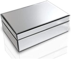 Best Quality Metal Jewelry <b>Box</b> Mirrored Treasure Keepsake <b>Box</b> White <b>Makeup</b> Accessories <b>Storage</b> <b>Box</b> for Women Girls - Product Image 5