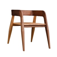 Nouveau modèle de chaise de restaurant minimaliste en bois de teck meubles de restaurant ensembles de restaurant moderne chaise de café et table ronde