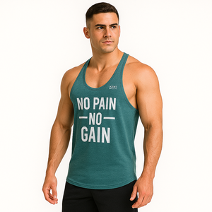 เสื้อกล้ามสแปนเด็กซ์โพลีเอสเตอร์สำหรับผู้ชายเสื้อแขนกุดแบบรูดีไซน์เว้าลึกออกแบบได้ตามต้องการ - Product Image 4