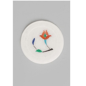 Vente en gros sous-verres ronds blancs en pierre pour hôtel et restaurant tapis et serviettes de cuisine décoratifs pour la maison - Product Image 2