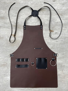 Delantal sin mangas de cuero de alta calidad para hombre del fabricante personalizado de ALW, logotipo personalizado duradero reutilizable, especializado en todos los productos - Product Image 6