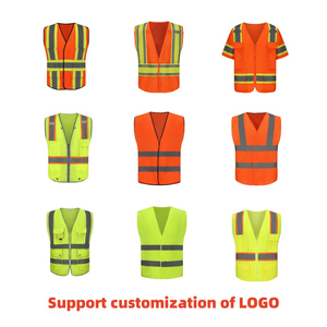 Vêtements en gros Logo personnalisé Offre Spéciale ANSI classe 1 étanche LED Flash Gilet de sécurité rayures multi-poches Vêtements de travail - Product Image 2