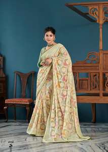 Soporte/Adulto Evergreen Design Recién llegado Fancy Baraso Saree con blusa con encaje de lujo Fabricante DE TRABAJO DE LA India - Product Image 4