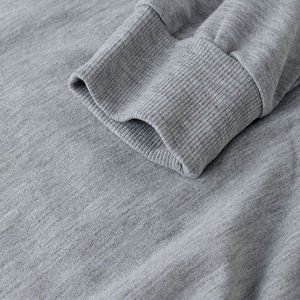 Pull-over personnalisé OEM teint uni Basics en coton mélangé vierge col rond en coton personnalisé unisexe col rond sweat-shirt gris pour unisexe - Product Image 6