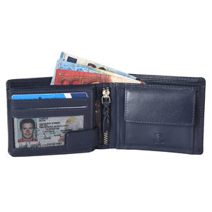 Cartera de cuero genuino con tres pliegues y bolsillo trasero para tarjetas - Product Image 2