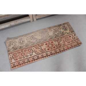 พรมวินเทจ ขนาด 1.3x3.2 ฟุต (41x99 ซม.) สีน้ำตาล ลายต้นไม้และพืช พรมตุรกี - Product Image 4