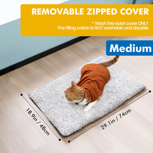 Tappetino Autoriscaldante per Cani e Gatti 74x48 cm Extra Caldo in Poliestere Termico per Uso Interno/Esterno con Rivestimento Rimovibile Antiscivolo - Product Image 6