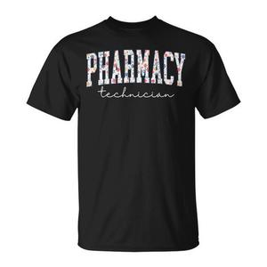 T-shirt floreale per il riconoscimento del tecnico farmaceutico, regalo professionale per farmacista con stampa floreale - Product Image 1