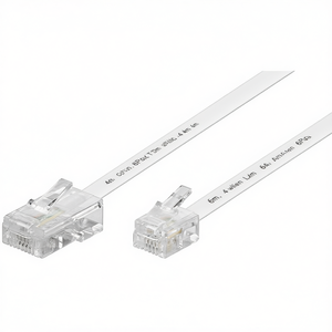 Cable de Conexión Modular Iluminado de 4 Pines, 8P4C a 6P4C, 6m, Blanco, para Sistema de Conferencias - Product Image 2