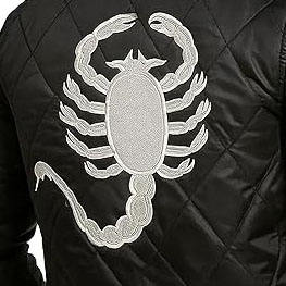 Chaqueta Bomber Casual de Satén para Hombre, con Cuello Alto, Botones de Poliéster, Bordado Atlético, Estilo Universitario - Product Image 4