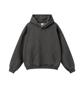 OEMODM Sweat à capuche pour homme 100% Coton, Hiver, Couleur unie, Broderie de logo personnalisée, Décontracté, Coupe classique, Poche en polaire, Respirant - Product Image 1