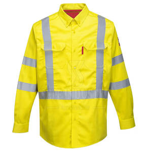 2025 nuevo diseño ropa de verano hecha en Pakistán soldadura FR camisas Color sólido hombres soldadura FR camisas - Product Image 1