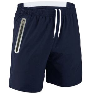 Short de basketball Athletic Gym en maille double pour homme avec poches zippées Short de fitness respirant en polyester - Product Image 2