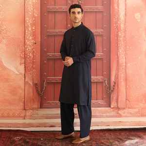 Trajes Tradicionales Pakistaníes de Shalwar Kameez Largos para Hombre, Térmicos, Transpirables, Casuales, para Fiestas, Bodas, Tallas Grandes, Venta al por Mayor - Product Image 2