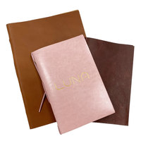 Porte-menu de luxe en cuir doré avec logo personnalisé, format A4, pour restaurants haut de gamme