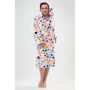 Bata con capucha de manga larga suave para mujer XXL con bolsillos, ropa de dormir - Product Image 3