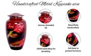 Urna artesanal para cenizas humanas | Recuerdo conmemorativo Premium | Caja de urna de latón para adultos Premium - Product Image 3