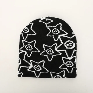 หมวกบีนนี่ปักลายสำหรับฤดูหนาวหมวกอะคริลิคถักทรงหัวกะโหลกอบอุ่นพื้นที่โลโก้เปล่าสำหรับผลิตเวลาเดินทาง - Product Image 5
