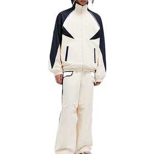 Top Cao Cấp Người Đàn Ông Của Hai-Mảnh Thể Thao Đặt Lưới Lót Nylon Tracksuit Zip In Ấn Áo Gió Cho Mùa Đông Đường Phố Mặc - Product Image 3
