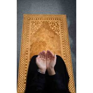 Tapis de prière brun, tapis spirituel, tapis de prière, tapis islamique, tapis lavable en machine, tapis à poils doux - Product Image 1