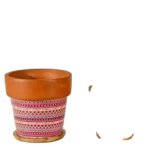 Vaso di fiori in terracotta fatto a mano all'ingrosso/vaso di fiori in ceramica/vaso di argilla da giardino per interni ed esterni in terracotta
