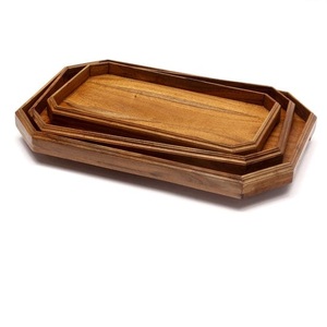 Designer attrayant Restaurant Café Hôtels Plats De Service Alimentaire Fruits Café Plateau De Service Forme Personnalisée Plateau De Service En Bois - Product Image 1