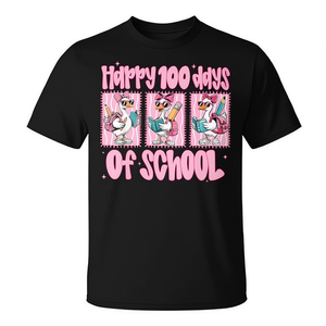 Maglietta per Insegnanti '100 Giorni di Scuola' Ispirata all'Oca, T-Shirt per Celebrare i 100 Giorni di Scuola - Product Image 2
