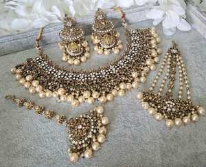 ชุดสร้อยคอประดับพลอยเทียมชุบทองคำขาวทำจากสเตนเลสชุดงานปาร์ตี้ดีไซน์แฟนซีแสนสวย - Product Image 2