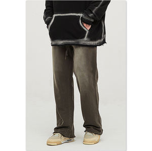 เสื้อผ้าผู้ชายสไตล์สปอร์ตกางเกงขายาวผ้าแคนวาสแอซิดกันยับ - Product Image 4