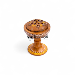 Tradebyd-Quemador de incienso de madera hecho a mano para uso en resina y cono, perfecto para rituales espirituales y fragancias caseras - Product Image 6