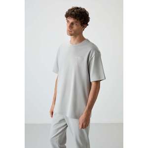 Ensemble de survêtement pour homme en coton épais texturé, coupe oversize, brodé - 85252 - Stone/rock - Product Image 2