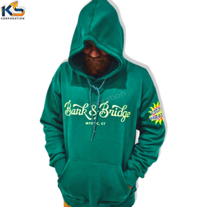 Sudadera con capucha y cremallera de hombre personalizada de alta calidad con bordado de cuentas y sudadera con logotipo impreso para el invierno - Product Image 2