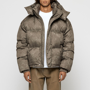 OEM Vestes personnalisées en duvet pour hommes Manteau d'hiver en peluche de haute qualité Hip Hop à la mode ample surdimensionné épais - Product Image 1