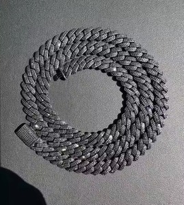 Chaîne à maillons cubains en argent unisexe de luxe Trendy D Color VVS Studded Diamond Tester Check Moissanite for Wedding Gifts - Product Image 6