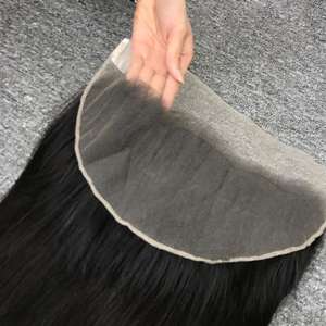 Prix usine vente chaude 100% Extensions de cheveux raides naturels humains 13x4 13x6 Transparent pour cheveux frontaux en dentelle - Product Image 3