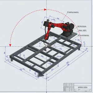 Robot de soudage MIG BORUNTE BRTIRUS1820A avec une charge utile de 20 kg pour la fabrication industrielle en usine, portée de 1850 mm - Product Image 3