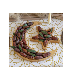 ถาดไม้รูปพระจันทร์สไตล์โบราณถาดไม้ขัดเงาสำหรับงานปาร์ตี้คริสต์มาส - Product Image 4