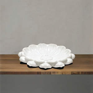 ชามลายดอกบัวหินอ่อนอินเดียคุณภาพสูง งานฝีมือประณีต เหมาะสำหรับการตกแต่งบ้านอย่างมีสไตล์ ผลิตจากสโตนแวร์ เหมาะสำหรับตกแต่งภายในห้องครัว - Product Image 2