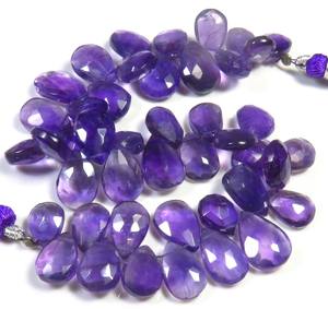 Cuentas de corte de piedras preciosas de amatista brasileña púrpura 10-15mm 8 hebras de cuentas facetadas de pera Natural para joyería piedras preciosas sueltas - Product Image 6