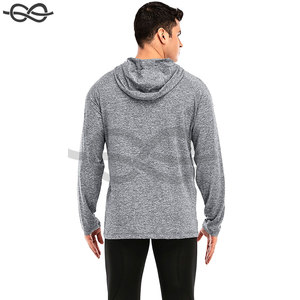Sudadera ligera de manga larga para hombre, camiseta de entrenamiento de gimnasio, sudadera de secado rápido que absorbe el sudor, conceptos básicos reflectantes - Product Image 4