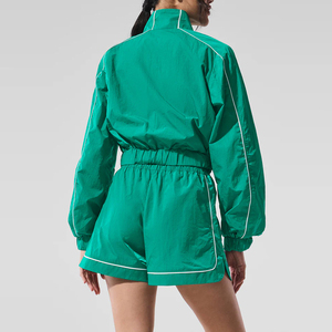 Conjunto Cortavientos Sublimado con Logotipo Personalizado para Mujer, Conjunto de 2 Piezas Impermeable y Cortavientos, Chaqueta y Pantalones Cortos, Chándales - Product Image 3