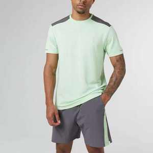 ชุดวอร์ม2025ของผู้ชายชุดออกกำลังกายเสื้อยืดและกางเกงขาสั้นสำหรับใส่วิ่งออกกำลังกายรัดรูปสำหรับฤดูร้อน - Product Image 1