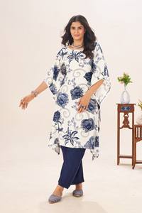 Collection de Kaftans et Kurtis pour femmes indiennes et pakistanaises de Neeta Creation, vêtements en rayonne imprimée à séchage rapide, longueur genou, pour les occasions de fête - Product Image 4
